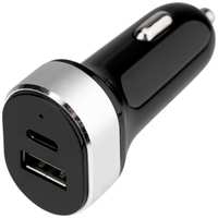 Автомобильное зарядное устройство Rexant USB-A+USB-C, 3,1 A, черное (18-2226)