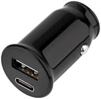 Автомобильное зарядное устройство Rexant USB-A+USB-C, 2,4 A, черное (18-2228)