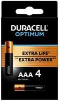 Батарейки Duracell Optimum LR03-4BL, ААА, 4 шт (Б0056021)
