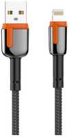 Кабель LDNIO USB - USB-C, 2 м, черный/оранжевый (LS592)