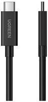 Кабель UGREEN Thunderbolt 4 USB Type C, резиновое покрытие, 0,8 м, черный (30389)