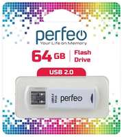 USB-флешка PERFEO C06 USB 64GB White (PF-C06W064)
