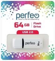 USB-флешка PERFEO C02 USB 64GB White (PF-C02W064)