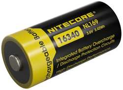 Аккумулятор Nitecore NL169, RCR123/16340, Li-ion 3.7V, 950mAh