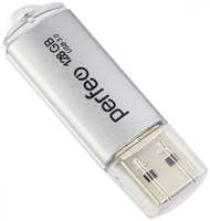 USB-флешка PERFEO C14 128GB USB 3.0, серебристый металлик (PF-C14S128ES)