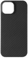 Чехол RED-LINE MagSafe для iPhone 15, карбон, матовый серый (УТ000037389)