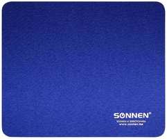 Коврик для мыши Sonnen S-2, резина/ткань, 22х18 см, cиний (513308)