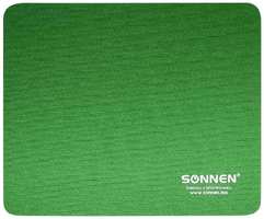 Коврик для мыши Sonnen S-2, резина / ткань, 22х18 cм, зеленый (513305)