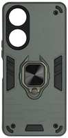 Чехол DF с металлической пластиной и кольцом для Honor X7b Dark Green (hwArmor-13)