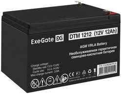 Аккумулятор для ИБП ExeGate 12V 12Ah, клеммы F2 (DTM 1212)
