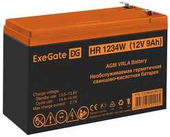Аккумулятор для ИБП ExeGate 12V 9Ah, клеммы F2 (HR1234W)