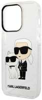 Чехол Karl Lagerfeld PC/TPU для iPhone 15 Pro NFT Karl & Choupette Glitter (KLHCP15LHNKCTGT)