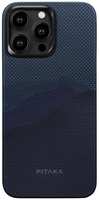 Чехол PITAKA MagEZ Case 4 для iPhone 15 Pro, кевлар, Magsafe Over the Horizon (KI1501POTH)