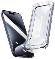 Защитное стекло ELFY с аппликатором Anti-Dust для iPhone 15 Plus (EWE-TG-IPH15PL-BL-M)