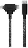 Кабель NATIVE-UNION Belt Cable Duo, USB Type-C/Lightning, 1,5 м, черный космос (BELT-CCL-COS-NP)