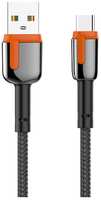 Кабель LDNIO LS591 USB Type-C, 1 м, черный / оранжевый (LD_C3820)