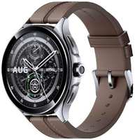 Смарт-часы Xiaomi Watch 2 Pro Silver Case with Brown Leather Strap (M2234W1 / BHR7216GL)