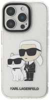 Чехол Karl Lagerfeld для iPhone 16 Pro, PC/TPU NFT Karl & Choupette Hard Glitter (KLHCP16LHNKCTGT)