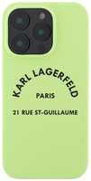 Чехол Karl Lagerfeld Liquid Silicone RSG logo для iPhone 16 Pro Max (KLHCP16XSLSGRN)