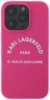 Чехол Karl Lagerfeld Liquid Silicone RSG logo для iPhone 16 Pro Fuchsia (KLHCP16LSLSGRF)