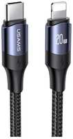Кабель Usams US-SJ522 U71 USB Type-C/Lightning 20W PD Fast Charging, 2 м, черный (УТ000034770)