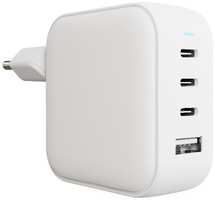 Сетевое зарядное устройство vlp G-Charge 100 Вт, 3хUSB-C+USB-A, PD, QC White (1073004)
