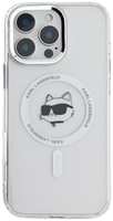 Чехол Karl Lagerfeld NFT Choupette Head Metal Camera MagSafe для iPhone 16 Pro Max, PC/TPU (KLHMP16XHLSCHH)