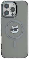 Чехол Karl Lagerfeld NFT Choupette Head Metal Camera MagSafe для iPhone 16 Pro, PC/TPU / (KLHMP16LHLSCHK)