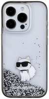 Чехол Karl Lagerfeld для iPhone 16 Pro Max Liquid Glitter NFT Choupette / (KLHCP16XLKCNSK)