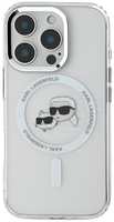 Чехол Karl Lagerfeld NFT Karl & Choup Head Metal Camera MagSafe для iPhone 16 Pro Max, PC/TPU (KLHMP16XHLSKCH)