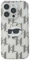 Чехол Karl Lagerfeld для iPhone 16 Pro Max, PC/TPU Monogram NFT Choupette Head (KLHCP16XHKLPCHT)