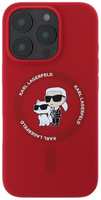 Чехол Karl Lagerfeld для iPhone 16 Pro Max Liquid Silicone MagSafe NFT Karl & Choupette, (KLHMP16XSCMKCRHR)