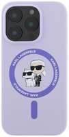 Чехол Karl Lagerfeld для iPhone 16 Pro Liquid Silicone MagSafe NFT Karl & Choupette, (KLHMP16LSCMKCRHU)