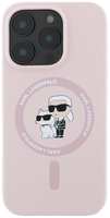 Чехол Karl Lagerfeld для iPhone 16 Pro Max Liquid Silicone MagSafe NFT Karl & Choupette, (KLHMP16XSCMKCRHP)