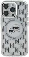 Чехол Karl Lagerfeld для iPhone 16 Pro Max, PC/TPU MagSafe Monogram NFT Karl & Choupette, (KLHMP16XHMCKMHT)