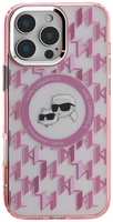 Чехол Karl Lagerfeld для iPhone 16 Pro, PC/TPU MagSafe Monogram NFT Karl & Choupette, (KLHMP16LHMCKMHP)