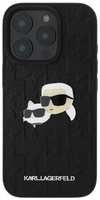 Чехол Karl Lagerfeld Grained Monogram NFT Karl&Choupette Metal Heads для iPhone 16 Pro, PU, (KLHCP16LPGKLKCPK)