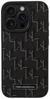 Чехол Karl Lagerfeld Monogram & Metal Camera Hard MagSafe для iPhone 16 Pro, PU, (KLHMP16LPKHPORPK)