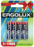 Батарейки Ergolux Alkaline АА (LR6), 4 шт (LR6 BL3+1)