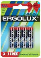 Батарейки Ergolux Alkaline ААА (LR03), 4 шт (LR03 BL3+1)