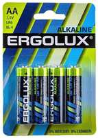 Батарейки Ergolux Alkaline LR6 (АА), 1,5В, 4 шт (BL4)