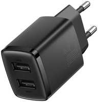 Сетевое зарядное устройство Baseus USB, 2.1А, 10.5W, чёрное (9495799)