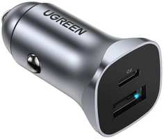 Автомобильное зарядное устройство UGREEN USB-A, USB-C, 20 Вт, космос (30780)