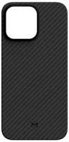 Чехол Magssory для iPhone 15 Pro Max, кевлар, с магнитами, совместимый с MagSafe, черный (CFB016)