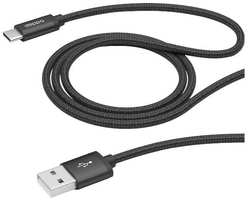 Кабель Deppa USB-A / USB Type-C, USB 2.0, 2.4А, 1,2 м, черный (72328)
