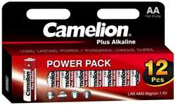 Батарейки Camelion Plus Alkaline AA (LR6), 12 шт (LR6-HP12)