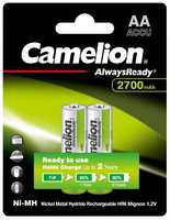 Аккумуляторы Camelion Always Ready, AA, 2700mAh, Ni-Mh, 1,2V, 2 шт (NH-AA2700BP2)