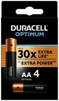 Батарейки Duracell Optimum, LR6 (АА), 4 шт (00000414161)