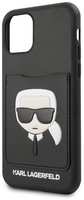 Чехол Karl Lagerfeld PU Leather with cardslot для iPhone 11, (KLHCN61CSKCBK)