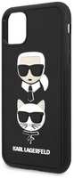 Чехол Karl Lagerfeld 3D Rubber Karl & Choupette для iPhone 11, черный (KLHCN61IK3DKC)